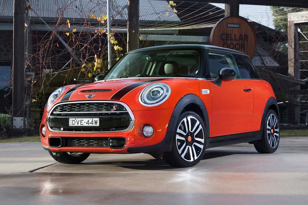 The Cooper has googly eyes, a tiny flat bonnet, a snub nose with an angry mouth grille. (Cooper S model shown)